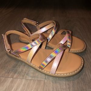 Cat & Jack Light Pink/Gold Sandals Toddler Girl 10